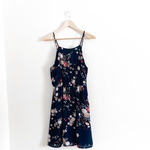 Floral Strappy tie-back dress
